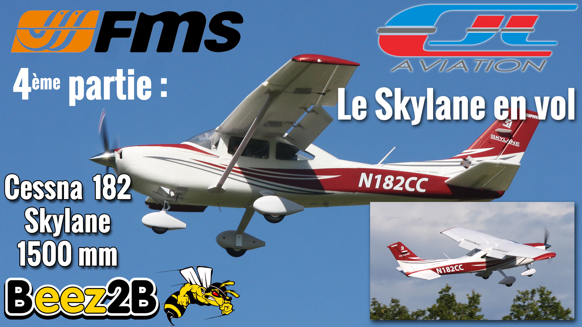 FMS Cessna 182 1500mm review on JLC-Aviation.fr - Beez2B